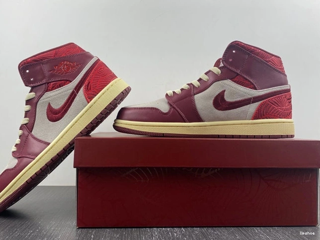 Mid Tiki DZ2820- Red SE Leaf Effortless 1 Jordan Team 3684 1014